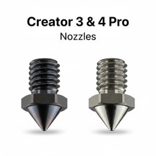 3x FlashForge Nozzle for Creator 4 / 3 Pro - 0.4/0.6/0.8mm Hardened / Stainless