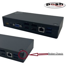 Lenovo ThinkPad USB-C Dock DK1633 40A9   Broken Chassis Corner   Dual Display