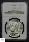 1924 Peace Silver Dollar $1 NGC MS 64 **BRILLIANT UNCIRCULATED** -99C AUCTION-