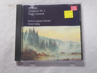 BRAHMS SYMPHONY NO.2 TRAGIC OVERTURE CD