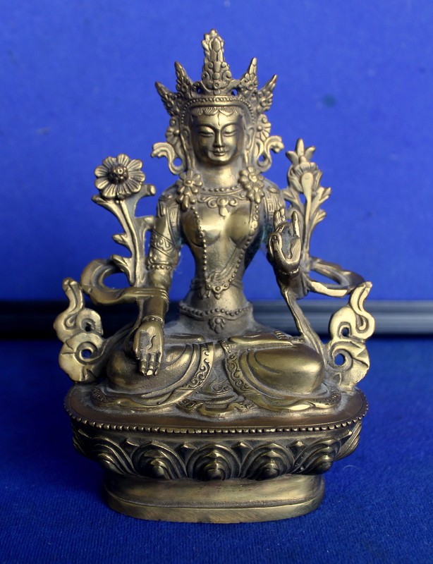 Old  Bronze Gilt Buddhism Vajrasattva Mahasattva Goddess Statue
