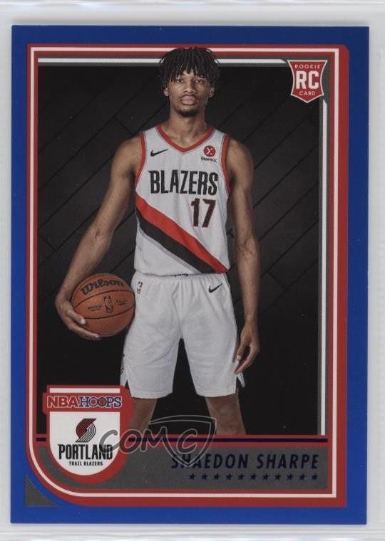 2022-23 Panini NBA Hoops Rookies Blue Shaedon Sharpe #237 Rookie RC 5l0
