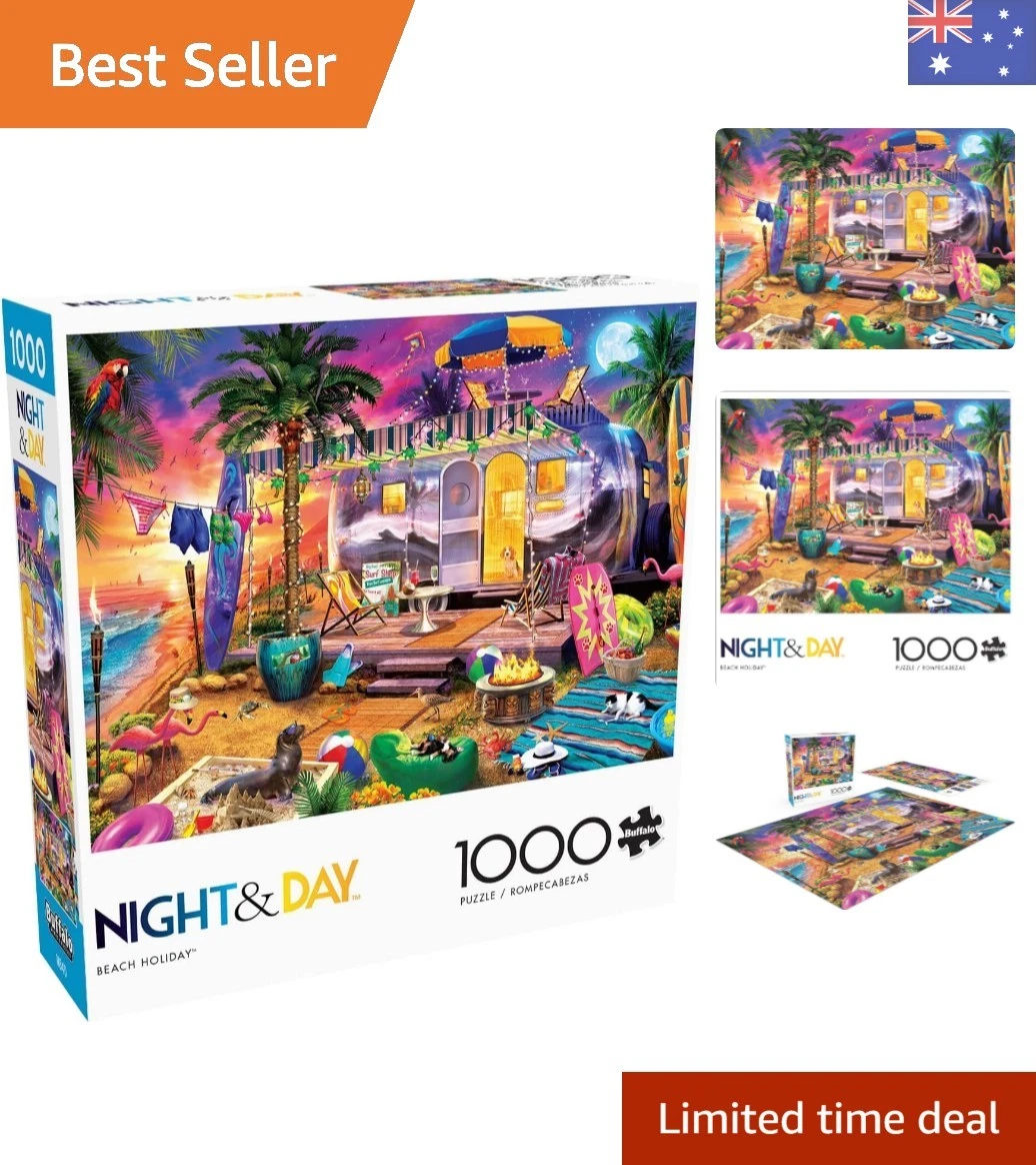 Coastal Escape 1000 Piece Jigsaw Puzzle with Bonus Poster - Summer Fun
