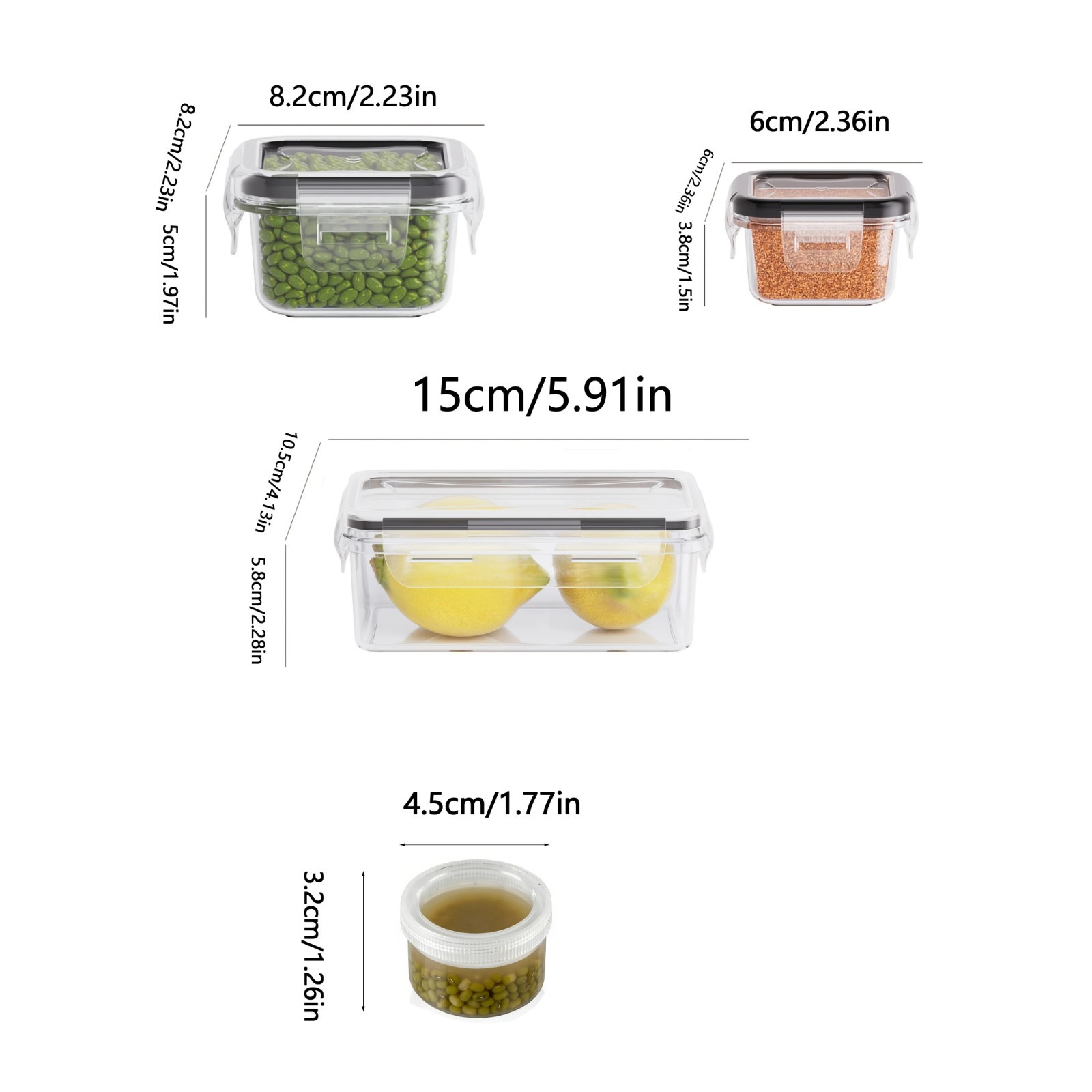10 Pack Stackable Food Storage Containers Airtight & Leakproof Set Snap Lock Lid