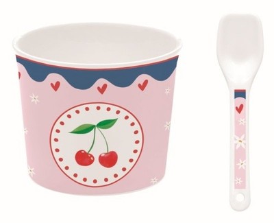 Eiscremebecher mit Löffel ''Fruit Mania'' - M4 Easy Life Eisbecher