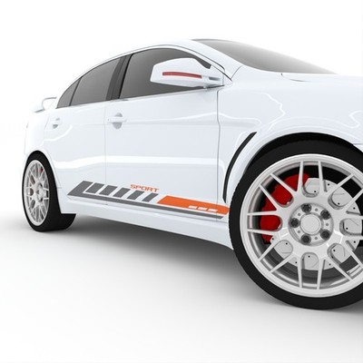 Seitenaufkleber Set | 180 cm | Sport Design Aufkleber | Tuning | N6B26B