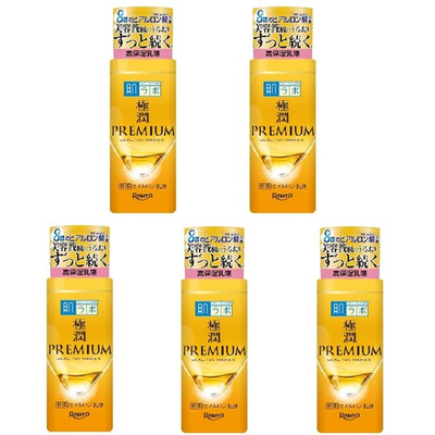 #ad Hada Labo Gokujyun Premium Hyaluronic Milky Lotion 140ml Set of 5 $42.00