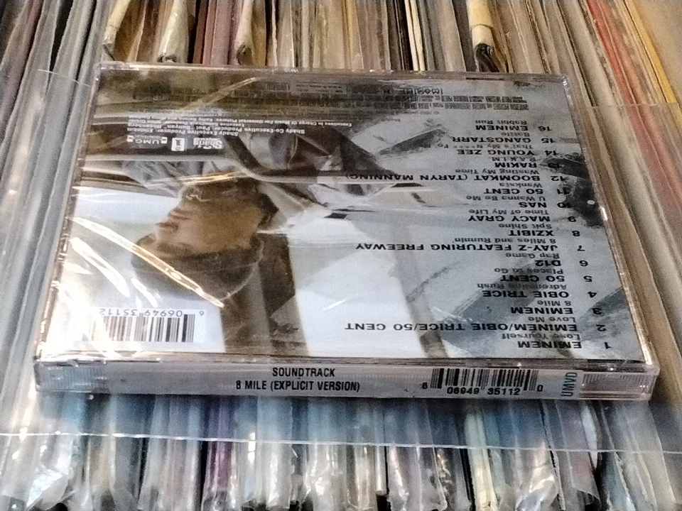 8 MILE Soundtrack Eminem BONUS CD HYPE STICKER SEALED JAYZ NAS 50 CENT RAKIM RAP - Image 3 of 4