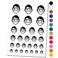 Occupation Scientist Lab Chemist Icon Temporary Tattoo Water Resistant Set