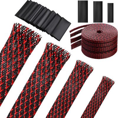 65.6 Ft Expandable Braided Cable Sleeve Multi Size Braided Wire Sleeve 12