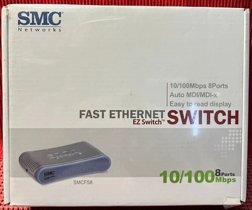 SMC EZ Switch Fast Ethernet Switch 8 Ports 10/100Mbps