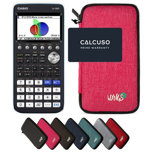 Casio fx-CG50 incl. custodia protettiva WYNGS rosa - calcolatrice grafica - set base