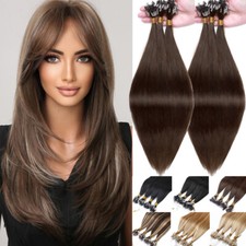 THICK Micro Loop Tips Beads Ring 100 Remy Human Hair Extensions Tip Full ASP