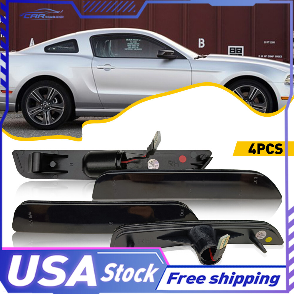 Smoked LED Side Marker Lights for 2010-2014 Ford Mustang