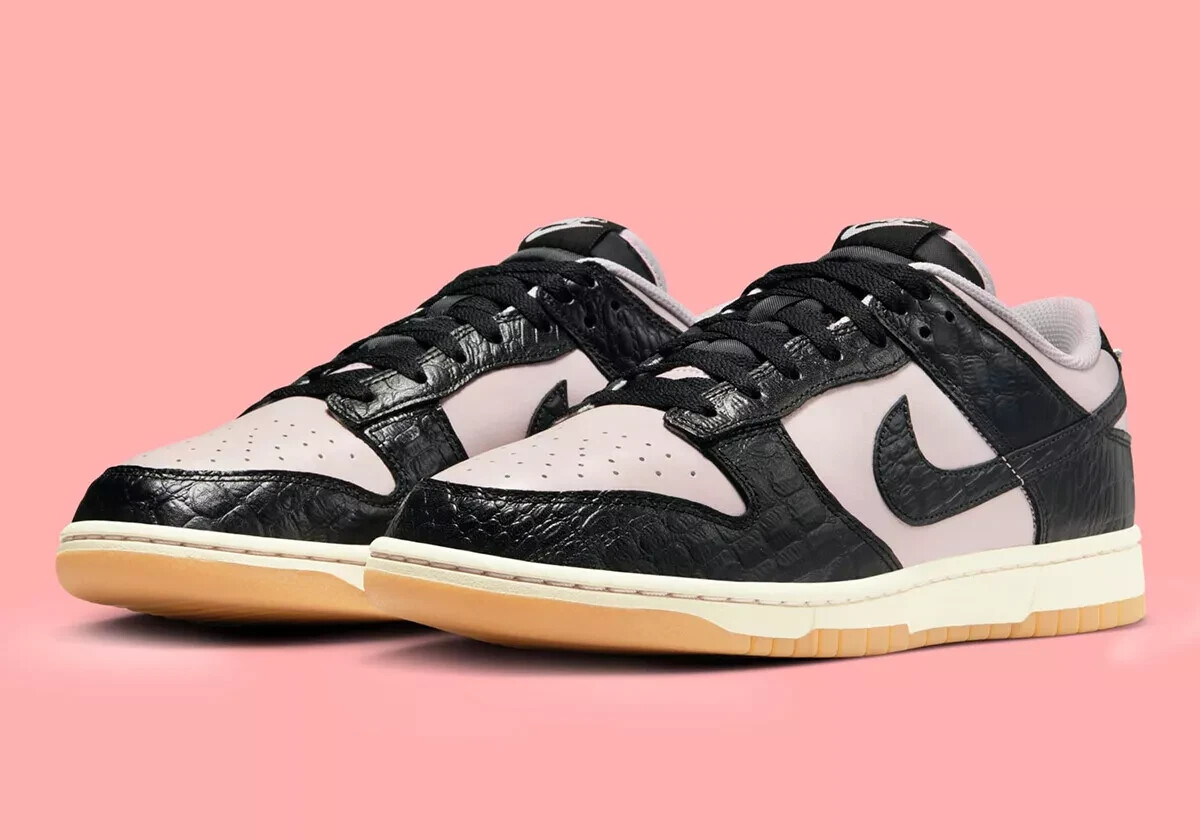 Мужские кроссовки Nike Dunk Low Black Platinum Violet Croc в стиле ретро HF9191-001, размер