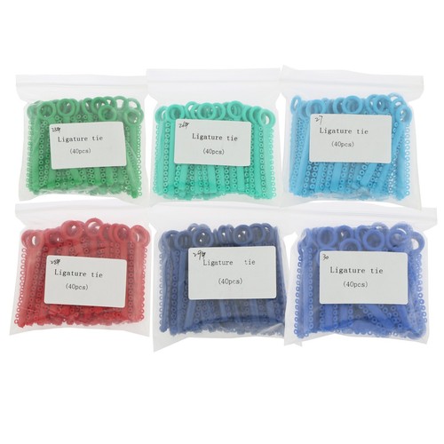 1040 Orthodontic Ligature Ties Elastic Rubber Band Ligas Ortodoncia Dental Brace - Picture 14 of 61