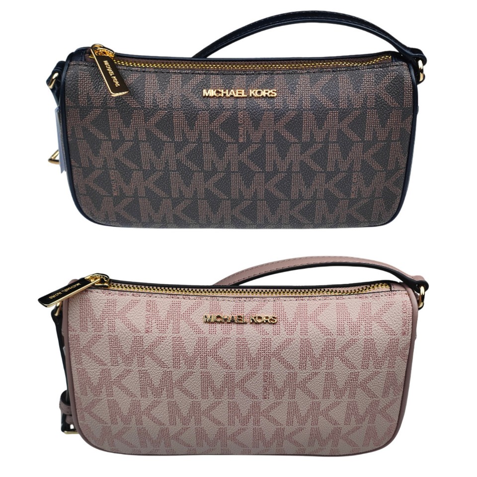 Borsa Michael Kors JET SET POUCHETTE marrone o rosa ballet borsetta