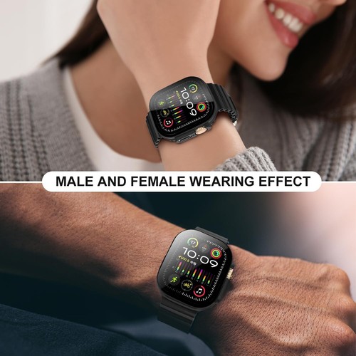 Funda Rígida para Apple Watch Ultra 2/Ultra 49mm Cubierta con Protector de Pantalla de Cristal - Imagen 9 de 15