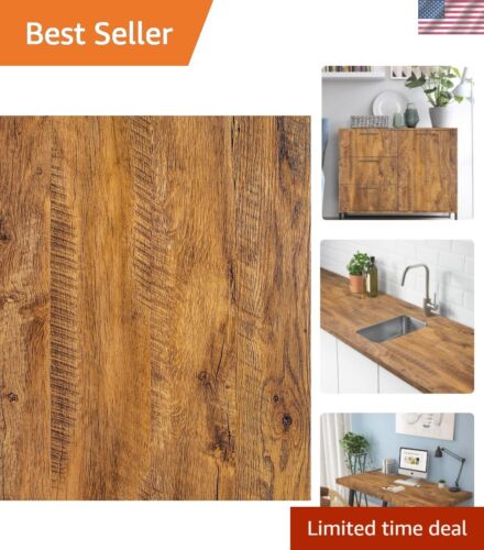 Brown Wood Grain Contact Paper Wood Look Wallpaper Rustic Wood Peel and Stick...