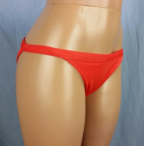 La Hearts Bikinihose - XL - Ribbed Chunky Cheeky - Greenedine / Coral - Bild 1 von 9