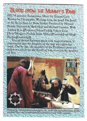 HAMMER HORROR CARD IT-5 INSIDE TRADER CLUB MEMBER CORNERSTONE 1996