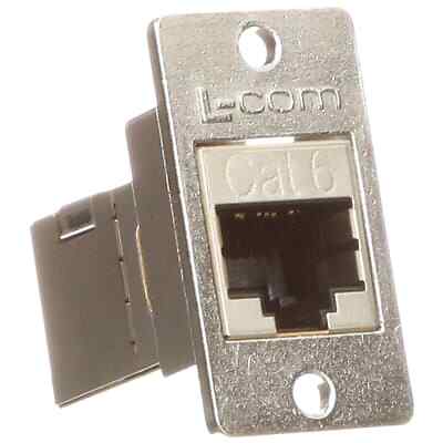 1Pc L-Com Ecf504-Sc6 Cat6 Shielded Rj45 Connector, (8X8), Panel Mount Style, Fe