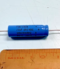 Sprague TVA-1508 Electrolytic Capacitor  20uF 250VDC 1pc Axial