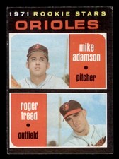 1971 TOPPS #362 MIKE ADAMSON / ROGER FREED ROOKIE RC BALTIMORE ORIOLES