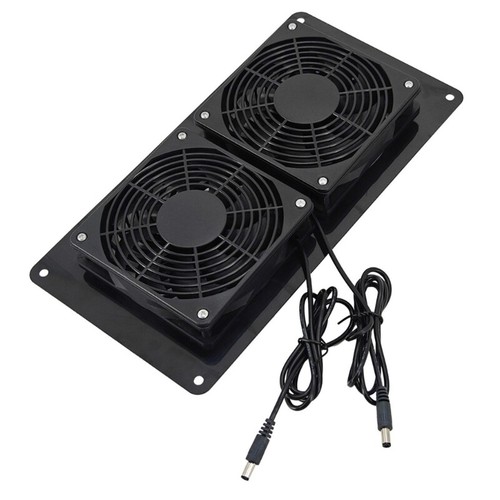 12V Twin Fan Ventilator 3000RPM DC5.5x2.1mm Input with 1 to 2 Split Cable - Photo 5/8