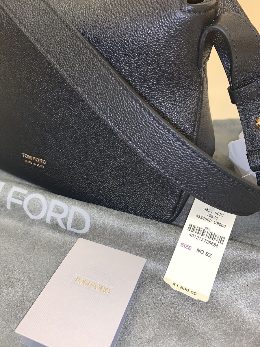 TOM FORD Mini TF Grain Leather Hobo Bag