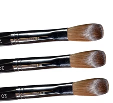 Black Petal Six Angles Kolinsky Acrylic Nail Brush for Manicure (Crimped)