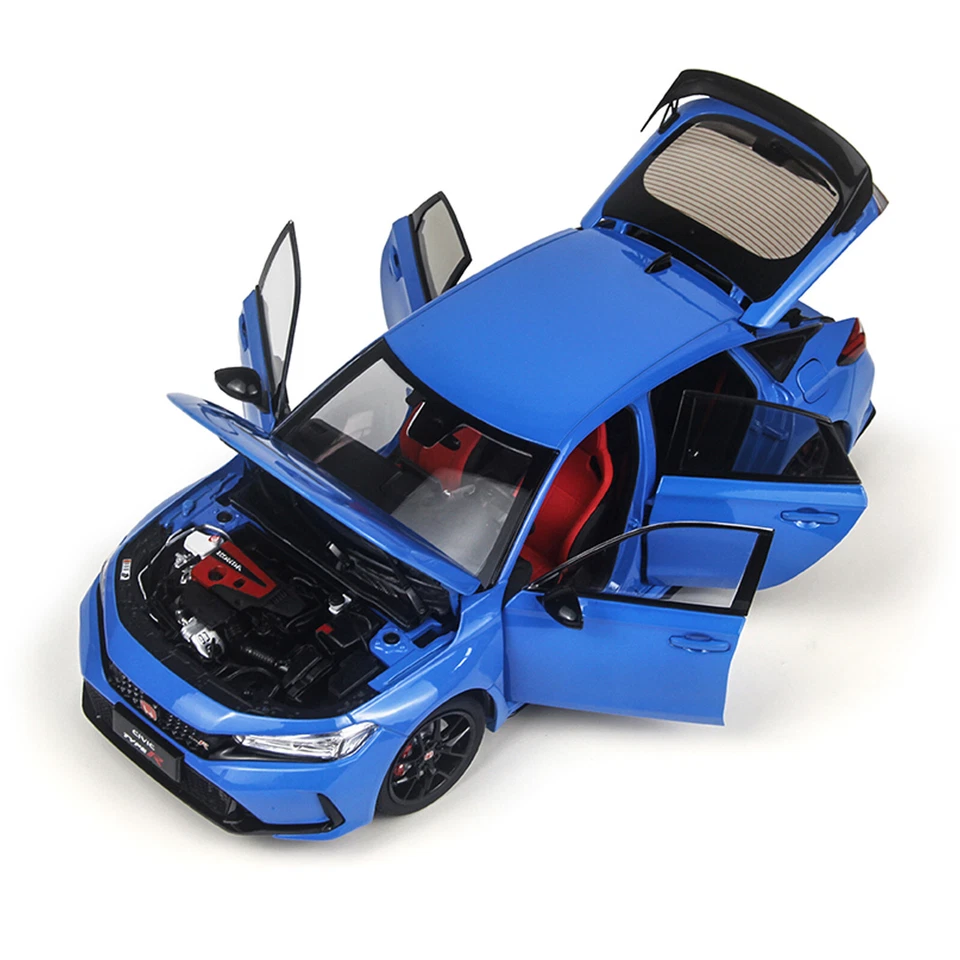 1/18 比例 Paudi 本田 Civic Type-R FL5 蓝色压铸模型汽车爱好玩具礼物 — 第 3/4 张图片