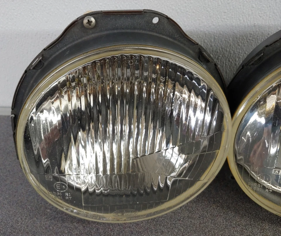 EXCELENTE PAR DE CONJUNTOS DE FAROS USADOS ORIGINALES ORIGINALES AUDI 80 90 EUROS H4 RHD Foto 3 de 4