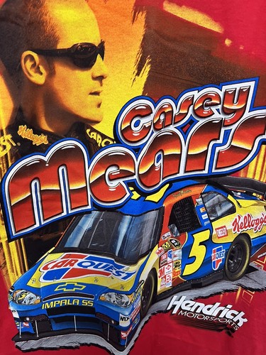 Casey Mears Red Men’s XL T-Shirt Hendricks Motor Racing Kellogg’s Carquest - Picture 7 of 16