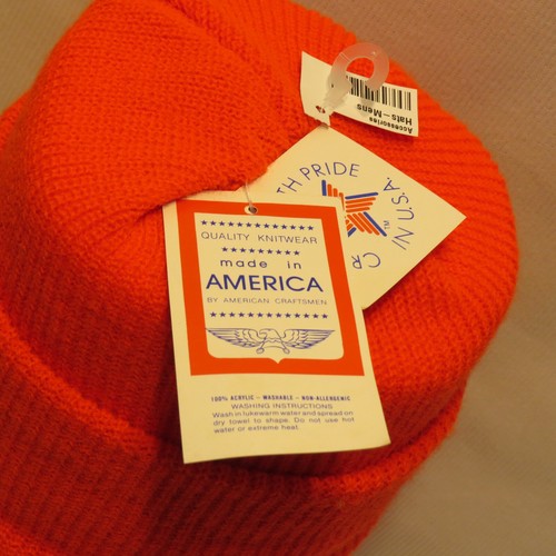 NEW NOS Blaze Orange, Baclava/Hat, Safety Hunting USA Made, New-with-Tags, NICE! - Picture 3 of 7