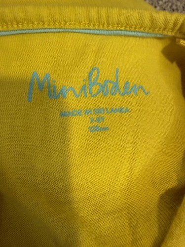 Mini Boden Kids' Yellow Koala T-Shirt size 7-8Y - Picture 2 of 2