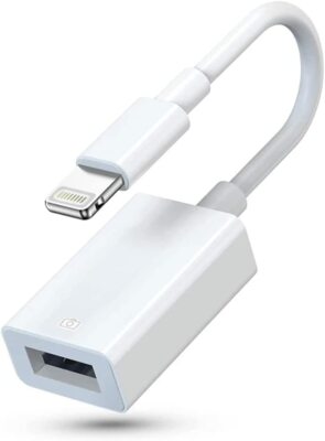 Lightning to USB Camera Adapter,USB 3.0 OTG Data Sync Cable Adapter Compatible w