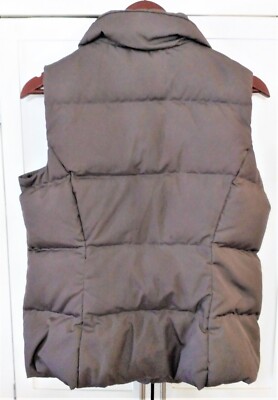 LANDS’ END Down Vest XXL Brown Lands' End Womens Puffer Down Vest Burnt Caramel Leopard