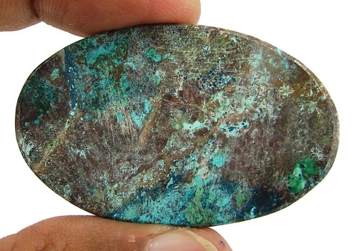 130,40 ct natürlicher blauer Azurit loser Edelstein Cabochon Draht Wickelstein - 14620 - Bild 2 von 2