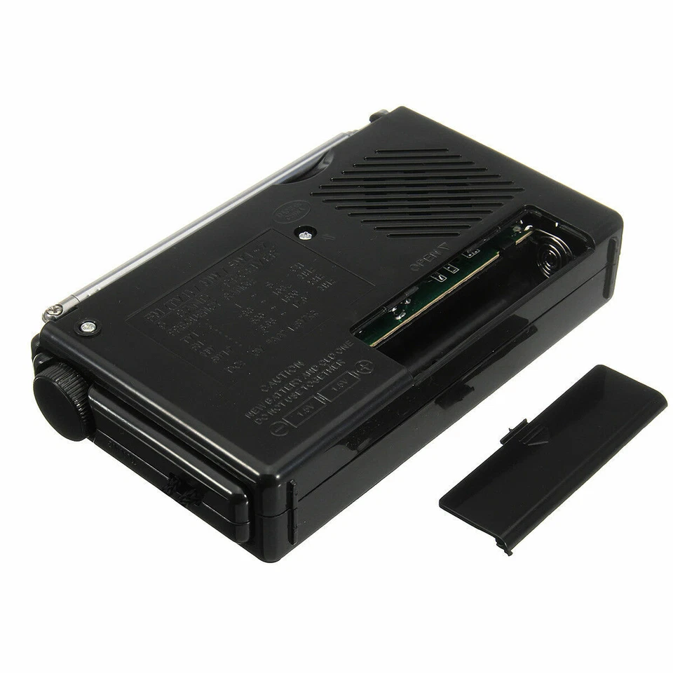 Mini Portable Full Band Stereo AM/FM/MW/SW/LW Radio Receiver Speaker Alarm Clock - Image 4 of 4