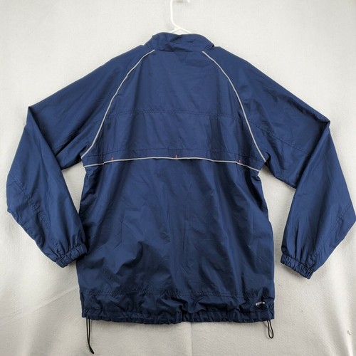 Starter Jacket Men's Full Zip Long Sleeve Lightweight Windbreaker Blue Large - Foto 10 di 12