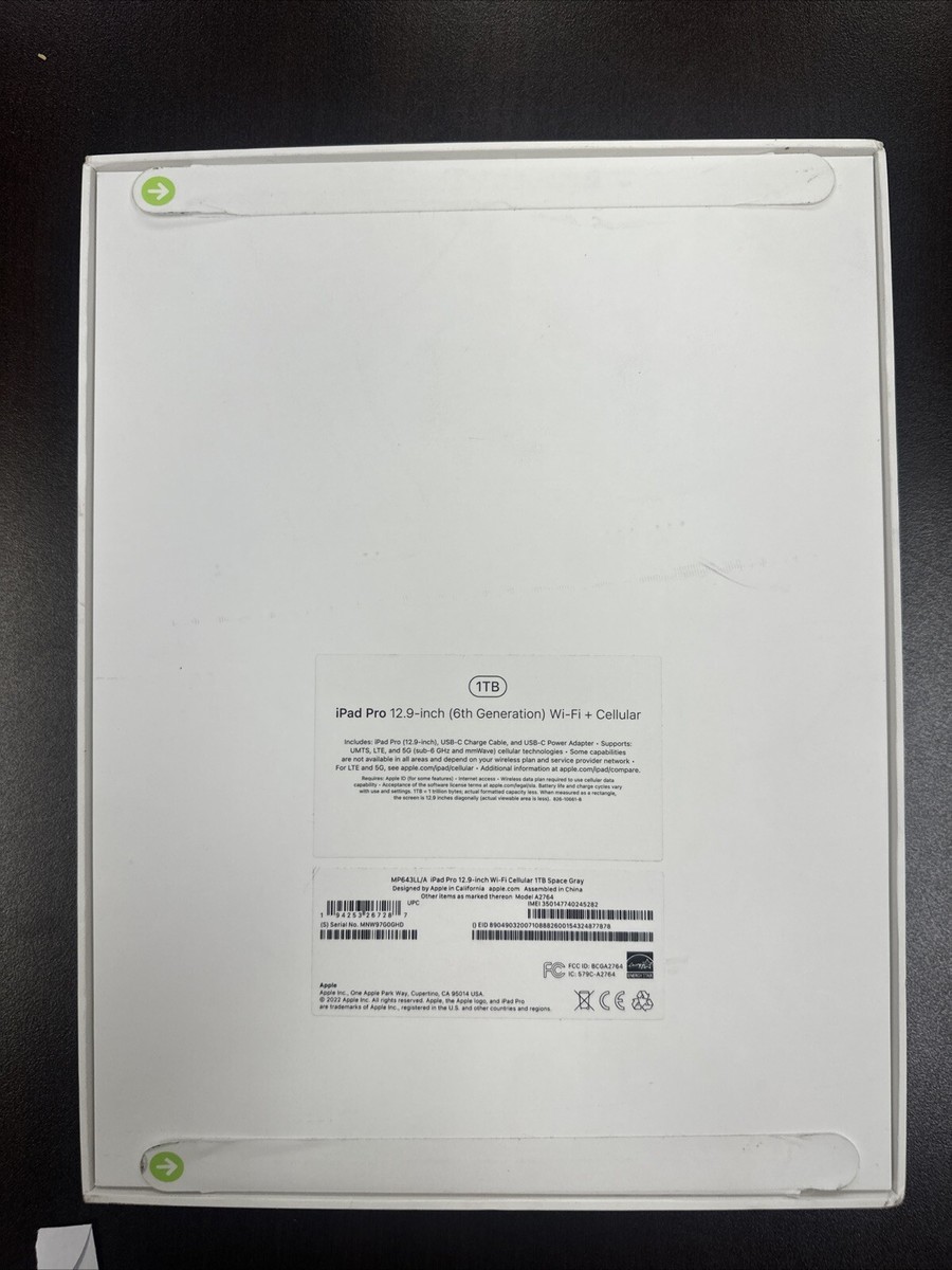 Apple iPad Pro 12.9-inch (6th generation) A2764 1 TB, Wi-Fi Apple iPad Pro 12.9-inch (6th generation) A2764 1 TB, Wi-Fi