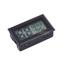 Digital LCD Indoor Temperature Humidity Meter Thermometer Hygrometer Black S