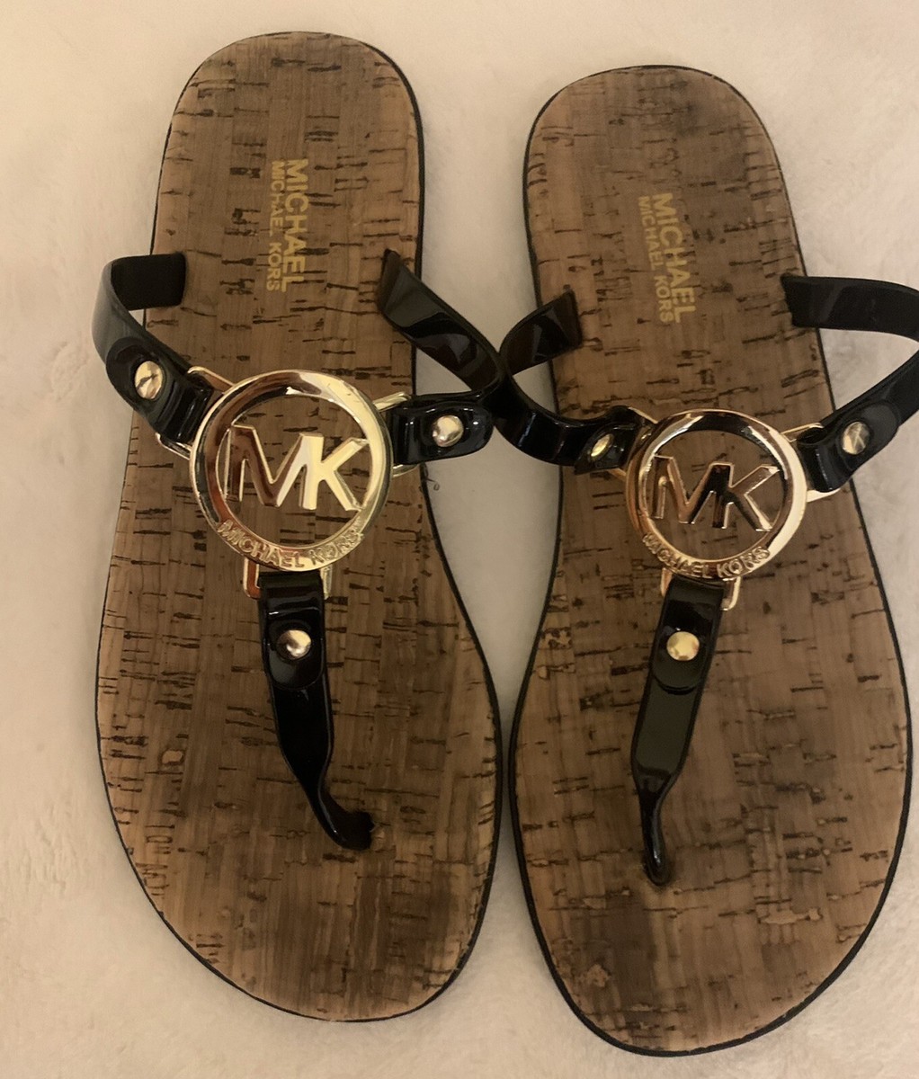 Cork Sandals Michael Kors Jelly Sandals Gold Michael Kors Womens