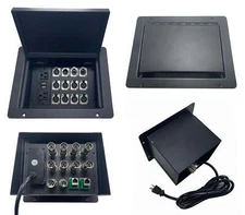 PROCRAFT LARGE GAP LID FEED-THRU RECESSED Stage Pocket/Floor Box w/ 1) WIRED AC