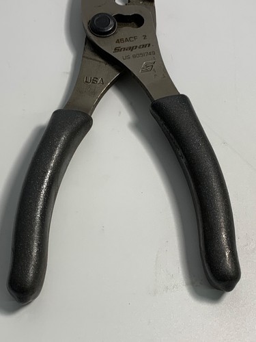 Snap On Tools 46ACF Pliers Black Talon Soft Grip 6-1/2" Slip Joint 3 Way USA - Picture 3 of 7