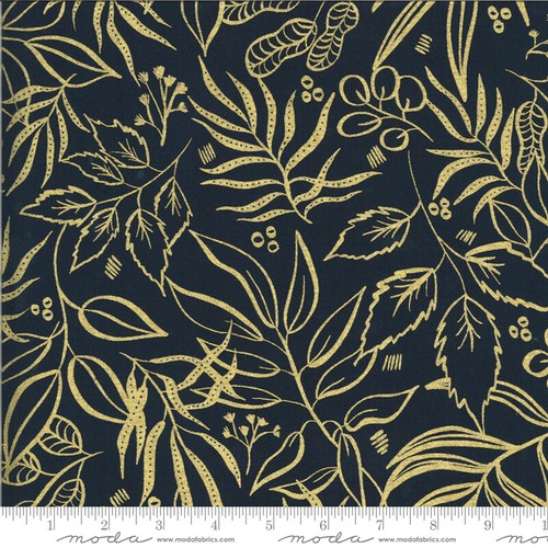 Create Joy Project Moody Bloom Metallic Leaf It To Me Midnight SKU 8449 40M - Picture 2 of 4
