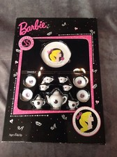 Barbie Tea Set 35th Anniversary Miniature 1994 Porcelain New Ponytail Barbie