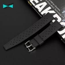 Cinturino orologio tropical 20 mm nero silicone vintage diver sub caucciù gomma