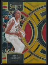 Tina Charles 2024 Panini Select WNBA Premier Level Gold Prizm #107 /10